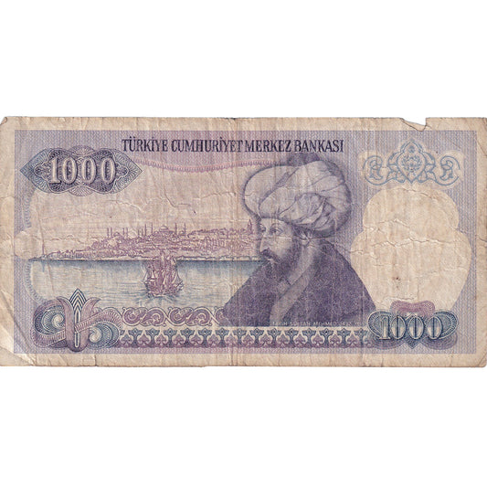 Bankovka, 
  
  Turecko, 
  
  1000 lir