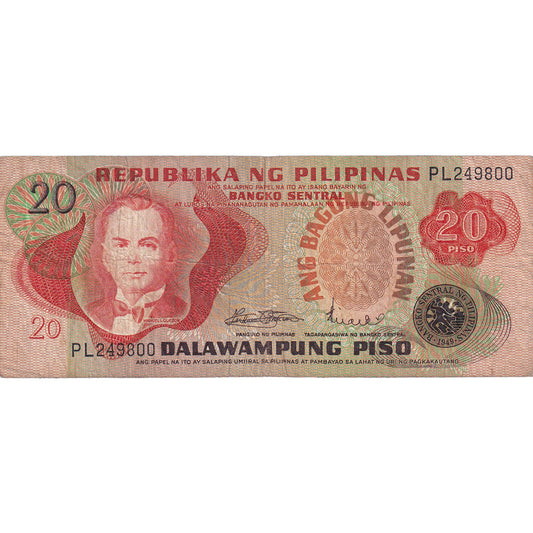 Bankovka, 
  
  Filipíny, 
  
  20 Piso