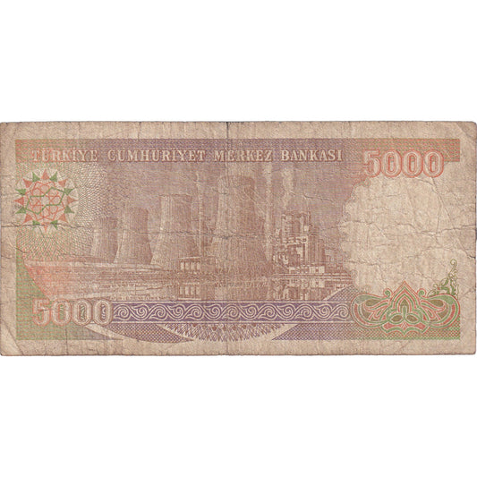 Bankovka, 
  
  Turecko, 
  
  5000 lir