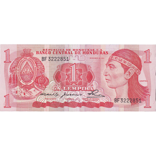 Bankovka, 
  
  Honduras, 
  
  1 Lempira
