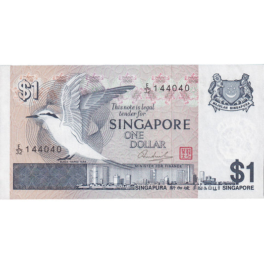 Bankovka, 
  
  Singapur, 
  
  1 dolar