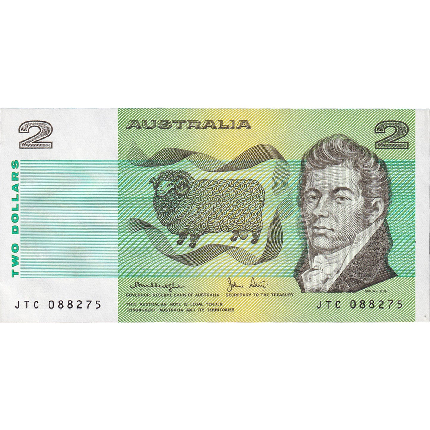 Bankovka, 
  
  Austrálie, 
  
  2 dolary