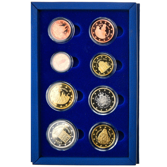 San Marino, 
  
  1 cent až 2 eura, 
  
  2009