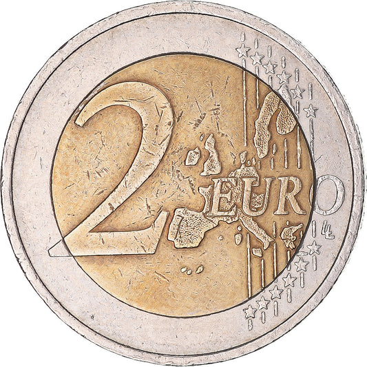 Německo, 
  
  2 eura, 
  
  Trial Turning Star s 5DM hranou