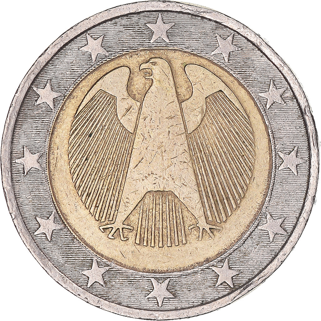 Německo, 
  
  2 eura, 
  
  Trial Turning Star s hranou 2€