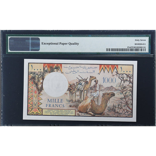 Džibutsko, 
  
  1000 franků, 
  
  UNC 67 EPQ